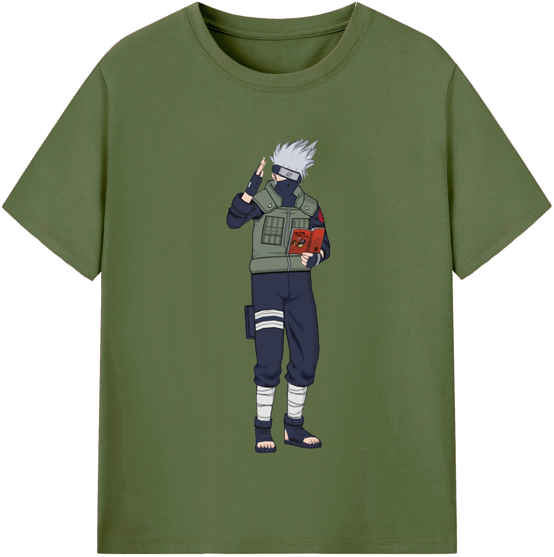 （画像用） NARUTO -ナルト- はたけ カカシ Hatake Kakashi 綿100％半袖Tシャツ（フロントプリント）